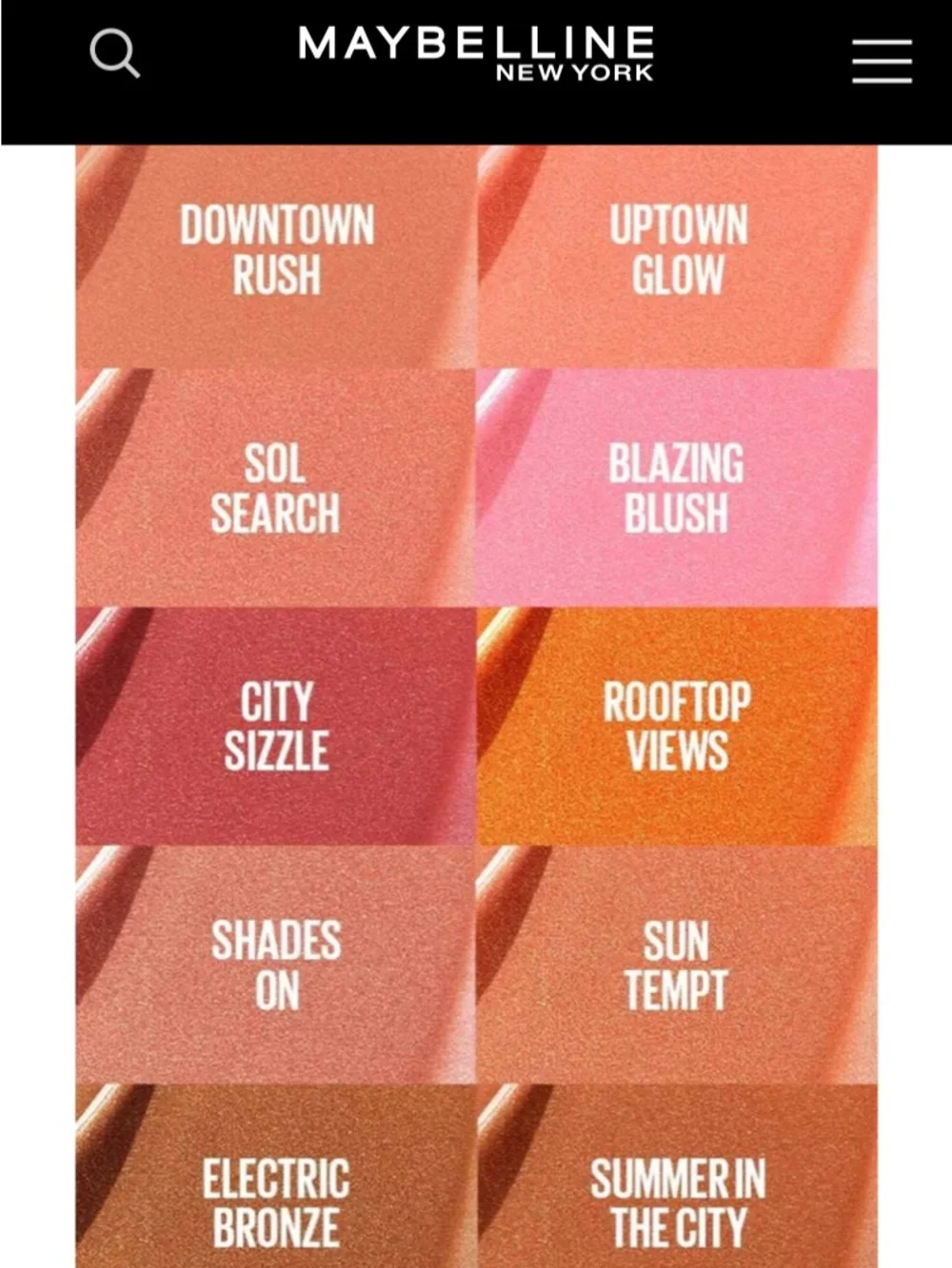 MAYBELLINE “Uptown Glow” Sunkisser Cream Blush
